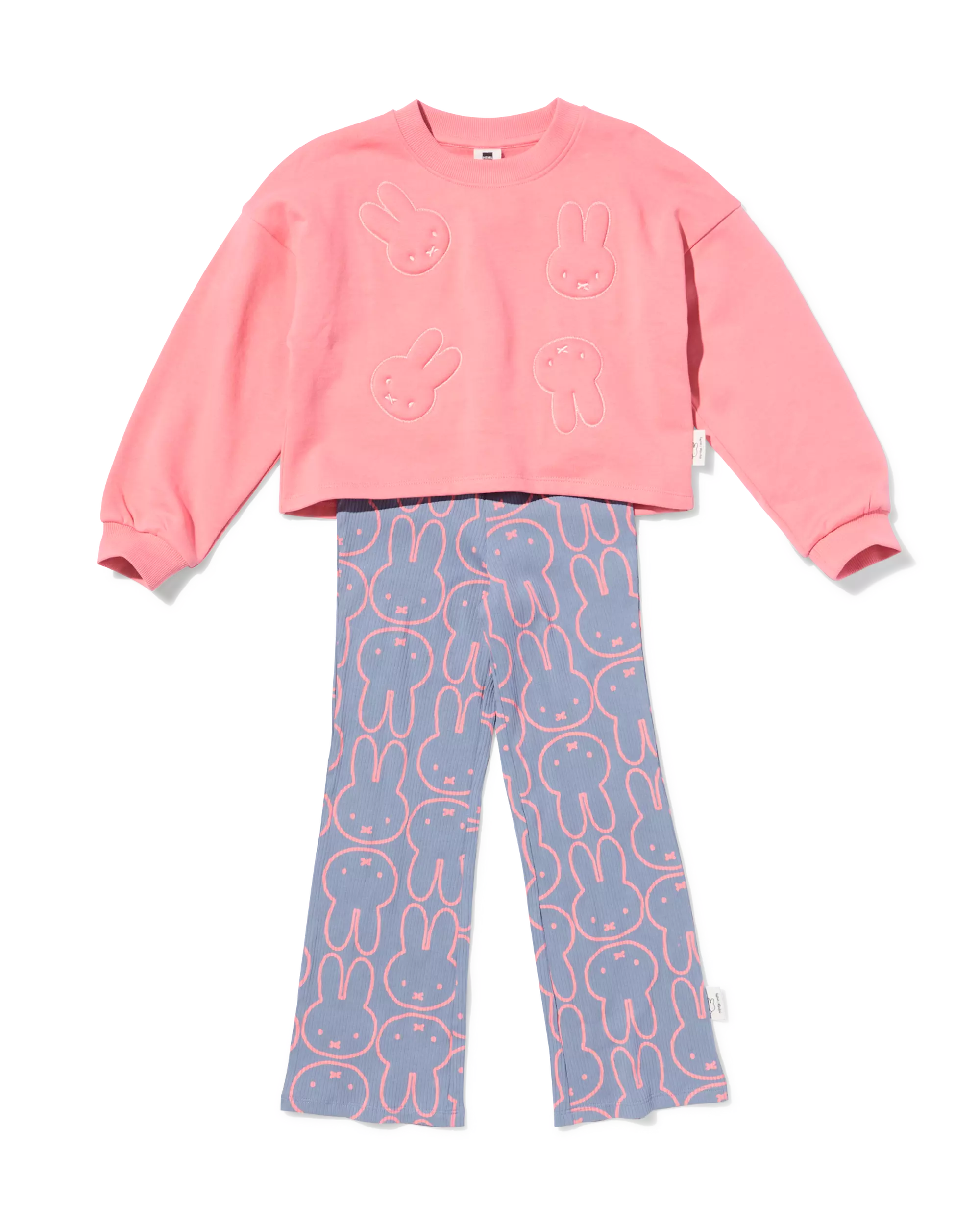 Miffy-Kinderbekleidungsset, Regular Fit, mit Rippenstruktur