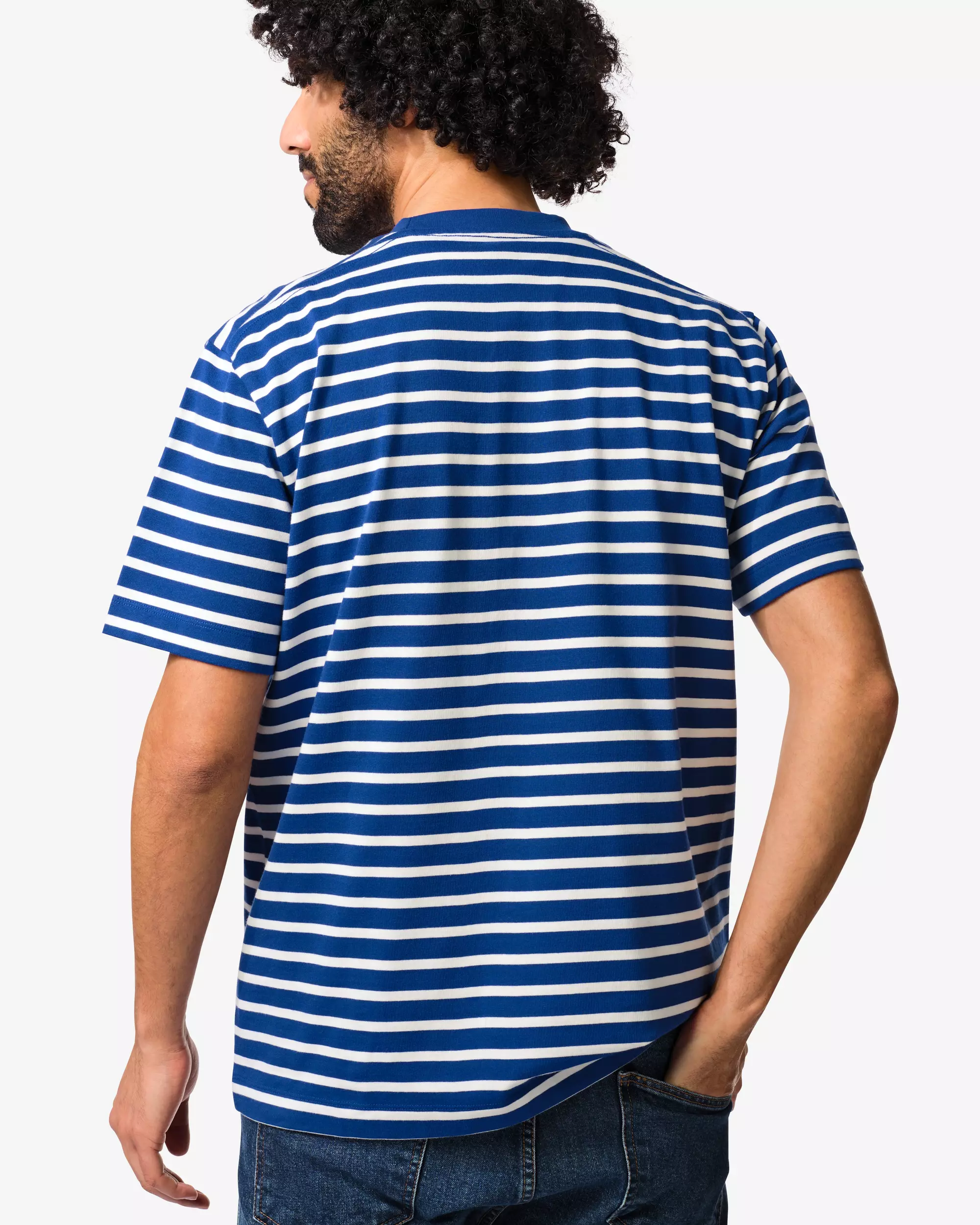 Herren-T-Shirt Relaxed Fit gestreift