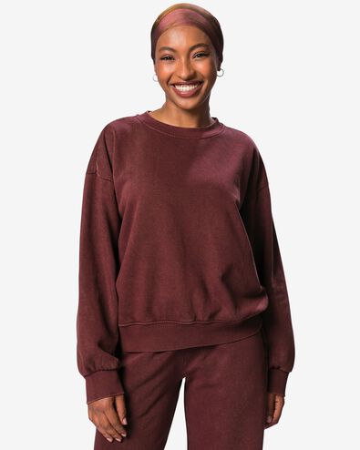damestrui Esmee jersey bordeauxrood bordeauxrood - 36213580BURGUNDYRED - HEMA