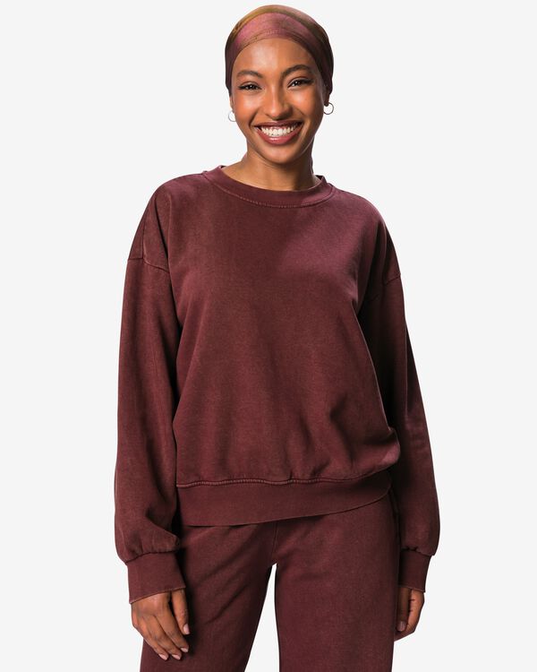 damestrui Esmee jersey bordeauxrood bordeauxrood - 36213580BURGUNDYRED - HEMA