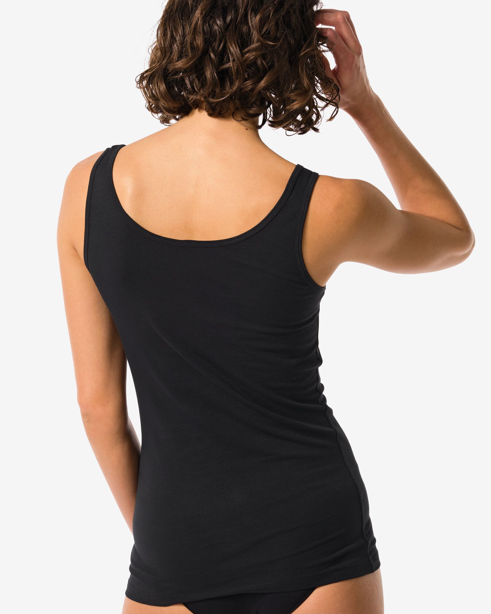 Damenhemd aus Baumwolle schwarz schwarz - 19681000BLACK - HEMA