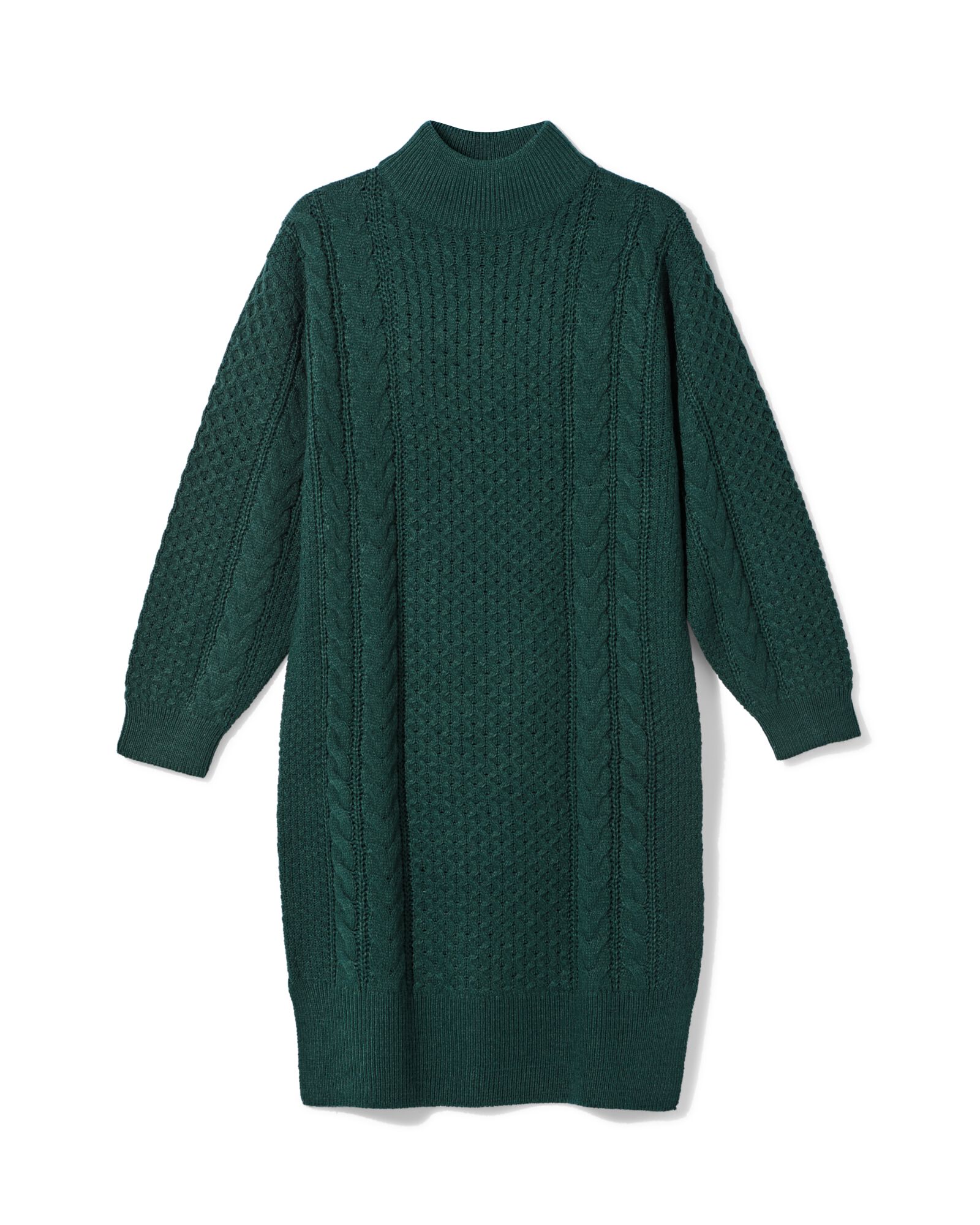 Damenkleid Zelda, Regular Fit, Zopfmuster  meergr&uuml;n meergr&uuml;n - 36214630SEAGREEN - HEMA