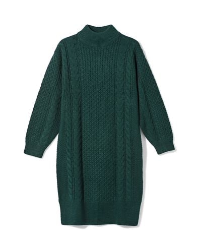 Damenkleid Zelda, Regular Fit, Zopfmuster  meergr&uuml;n meergr&uuml;n - 36214630SEAGREEN - HEMA