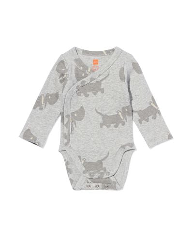 Takkie body jersey meegroei grijsmelange grijsmelange - 33455720GREYMELANGE - HEMA