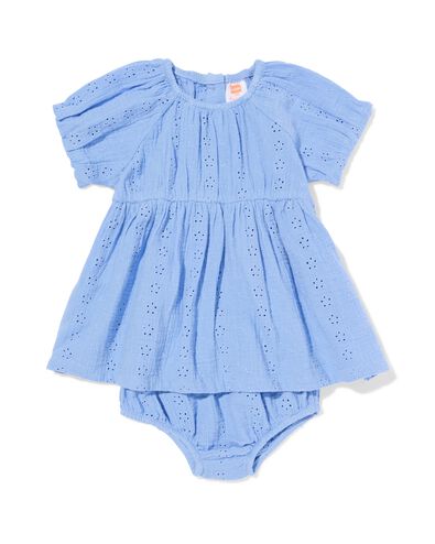 babykledingset broderie blauw - 33003180BLUE - HEMA