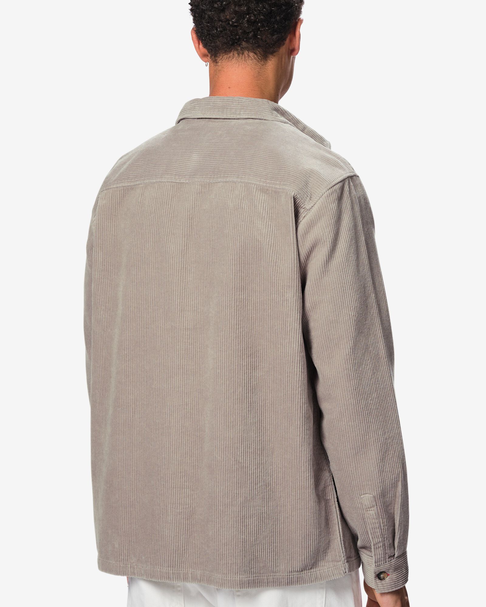 surchemise homme velours corduroy gris clair gris clair - 2102020LIGHTGREY - HEMA