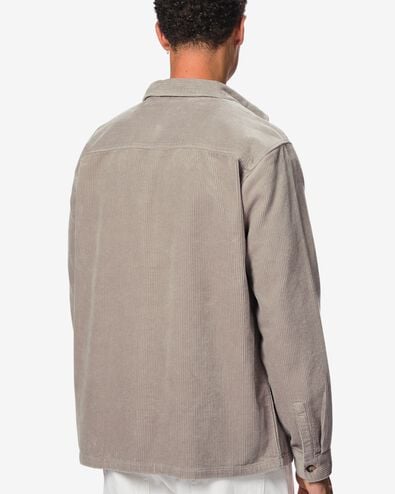 surchemise homme velours corduroy gris clair gris clair - 2102020LIGHTGREY - HEMA