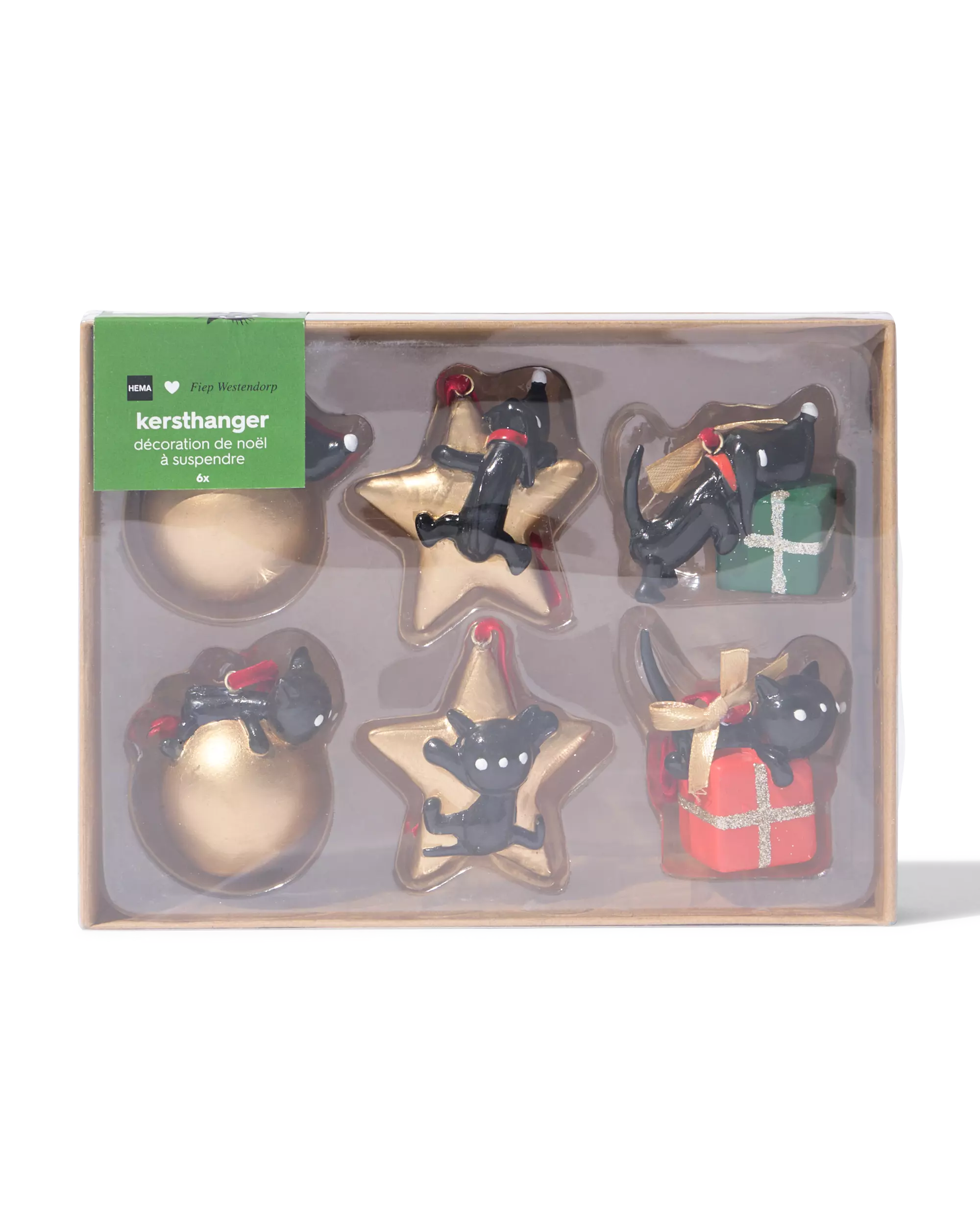 décorations de Noël à suspendre Siepie 19,5 x 4,5 x 14,5 cm - lot de 6