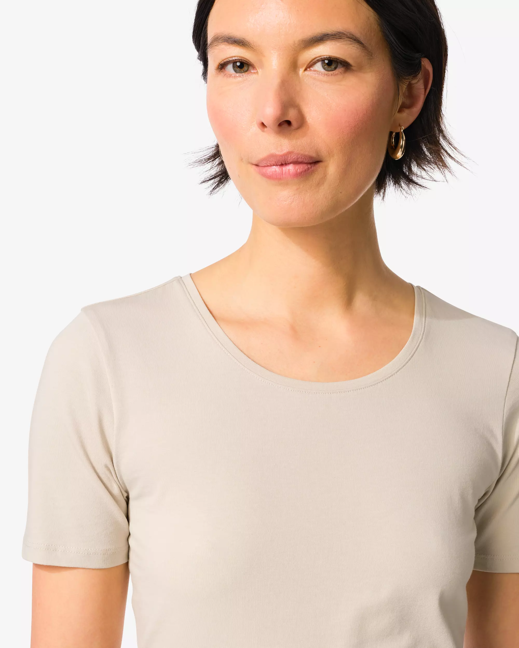 t-shirt femme slim fit col rond