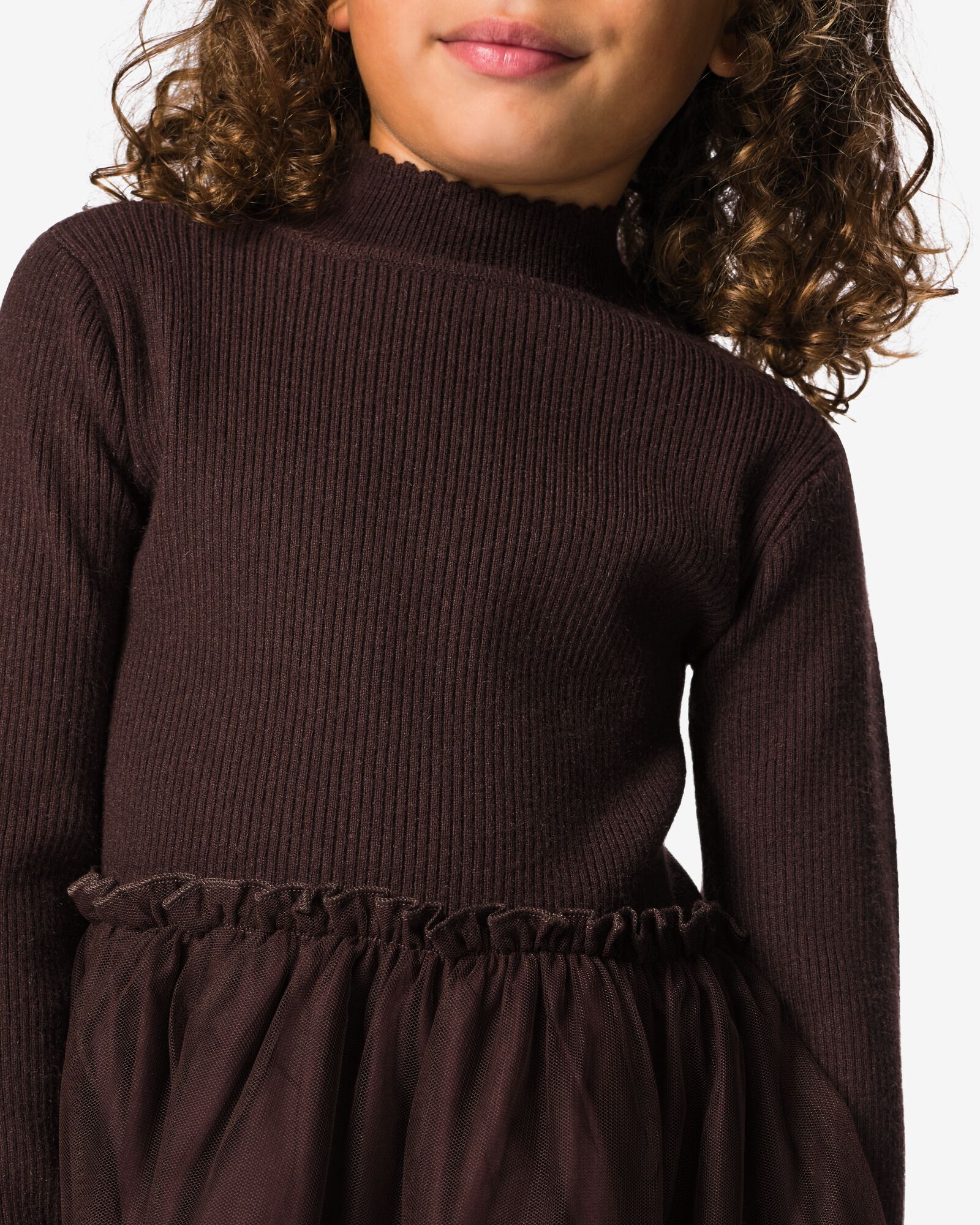 robe enfant coupe classique c&ocirc;tel&eacute;e chocolat chocolat - 30899612CHOCOLATEBROWN - HEMA