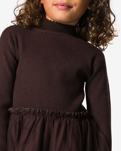 robe enfant coupe classique c&ocirc;tel&eacute;e chocolat chocolat - 30899612CHOCOLATEBROWN - HEMA
