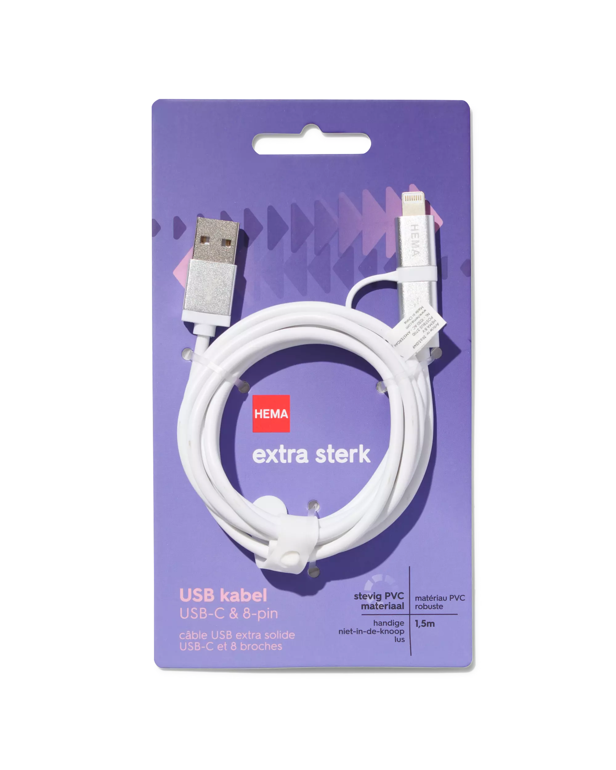 câble chargeur 8 broches et type C