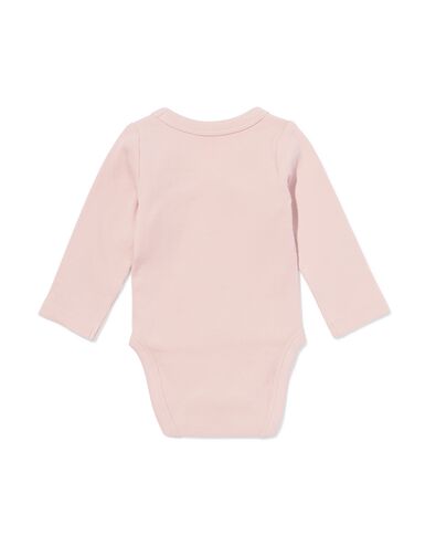baby meegroei body rib  roze roze - 33457820PINK - HEMA