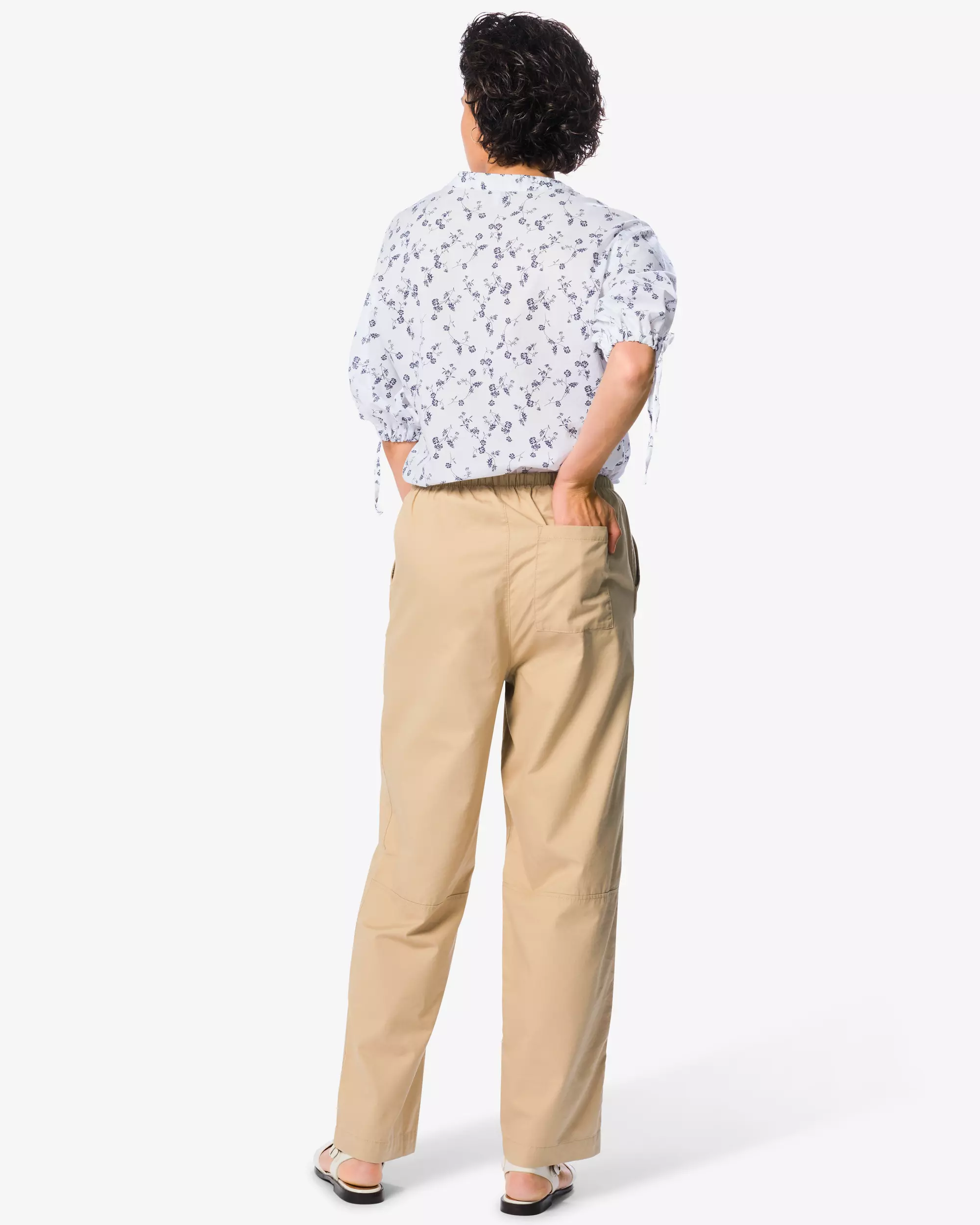 pantalon femme coupe décontractée jambe en tonneau