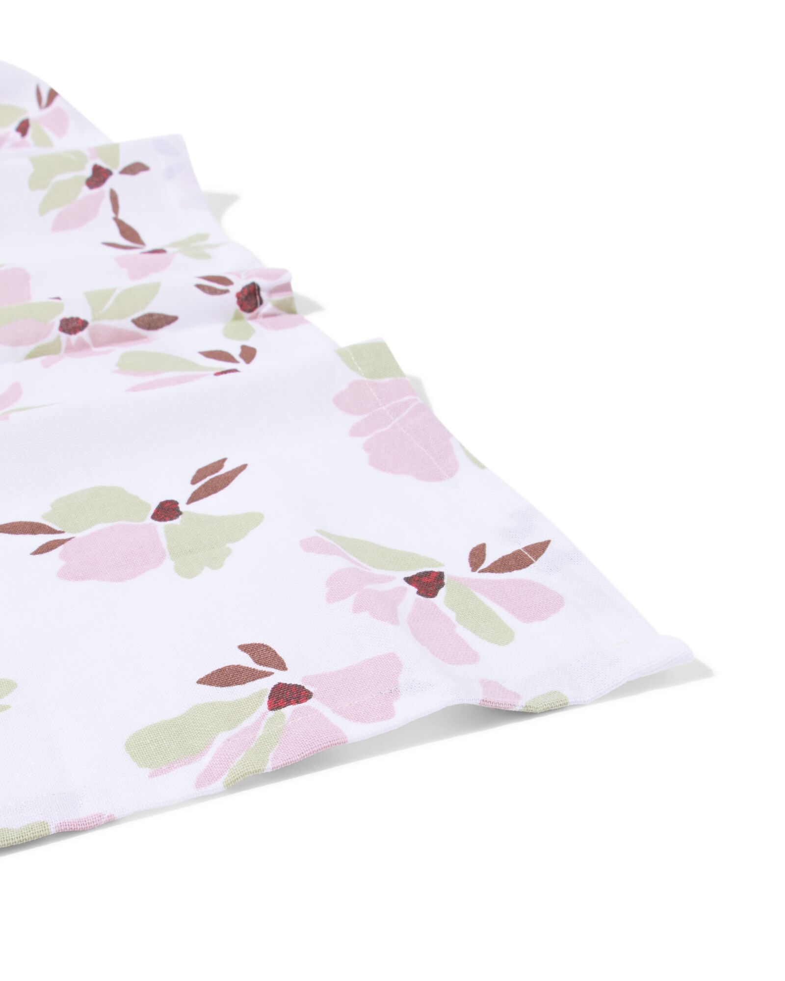tafelkleed 140x240cm katoen bloemen roze-groen - 5300151 - HEMA