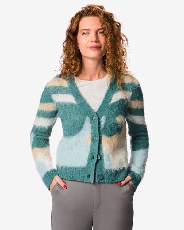 damesvest Holly groen groen - 36215030GREEN - HEMA