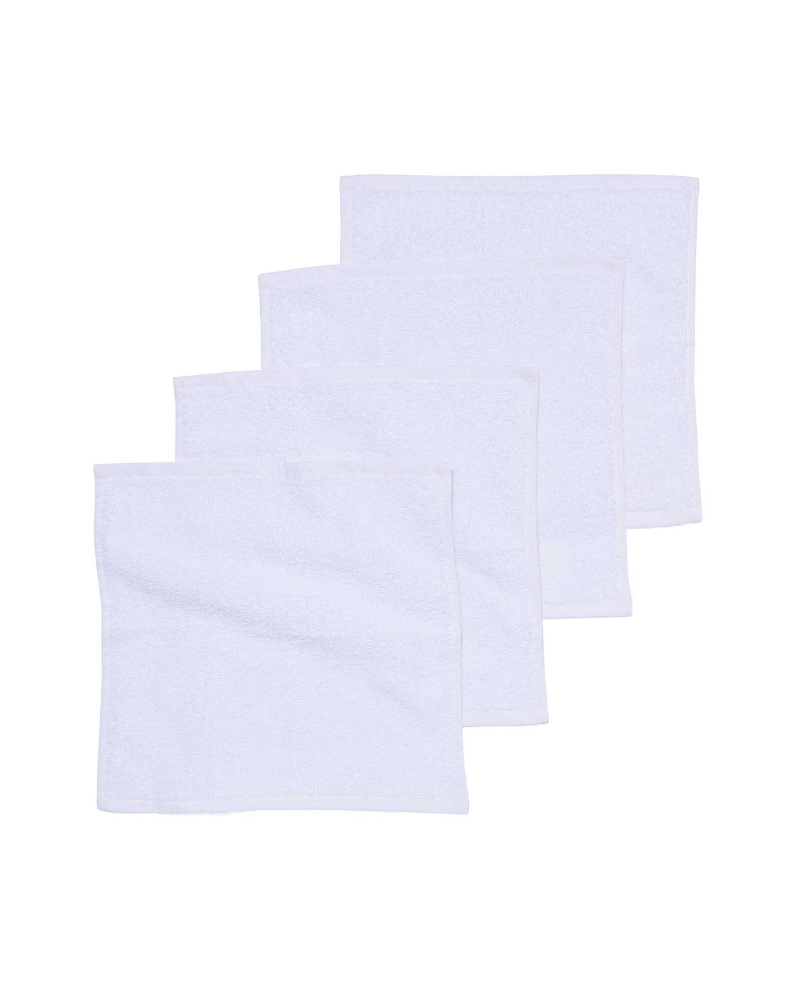4 serviettes pour le visage 30x30 blanches - - qualit&eacute; &eacute;paisse blanc d&eacute;barbouillettes 30 x 30 - 5200235 - HEMA