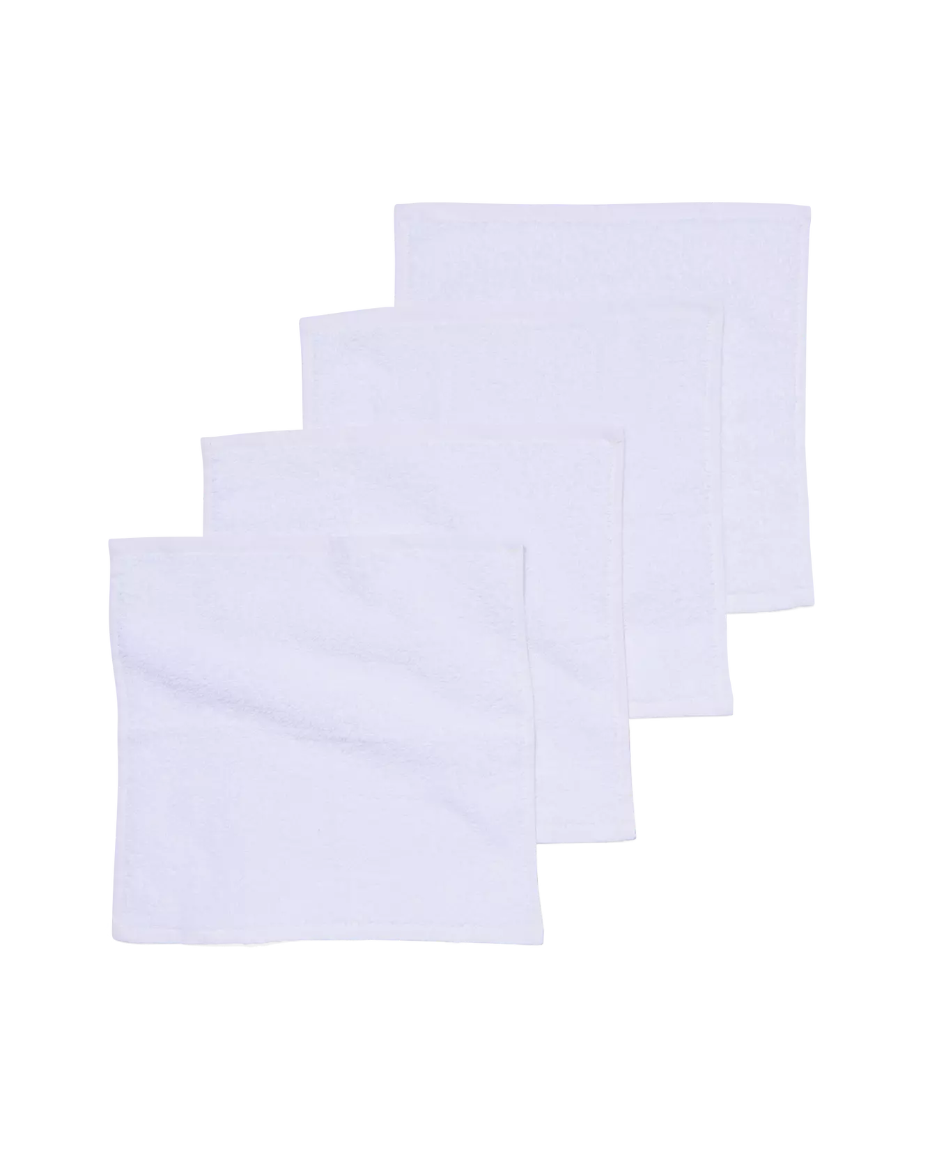 4 serviettes pour le visage 30x30 blanches - - qualité épaisse