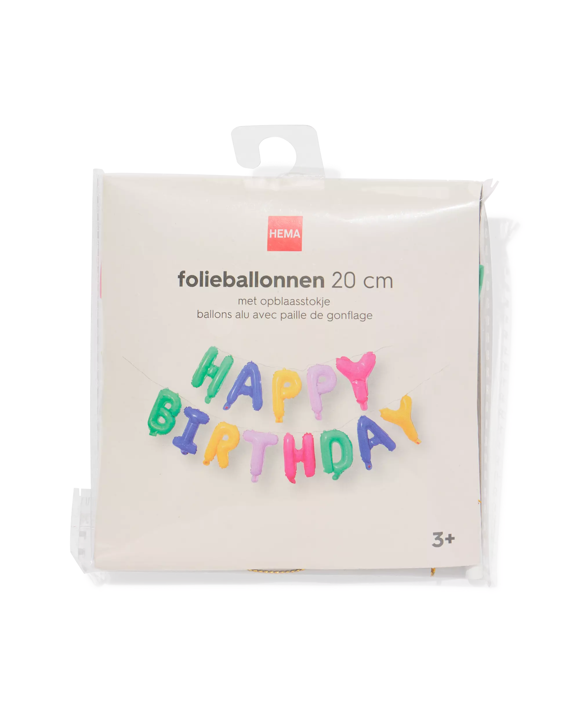 Folienballongirlande Happy Birthday 20 cm bunt