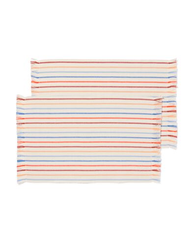 sets de table 35x45 rayures - 2 pi&egrave;ces - 5330025 - HEMA