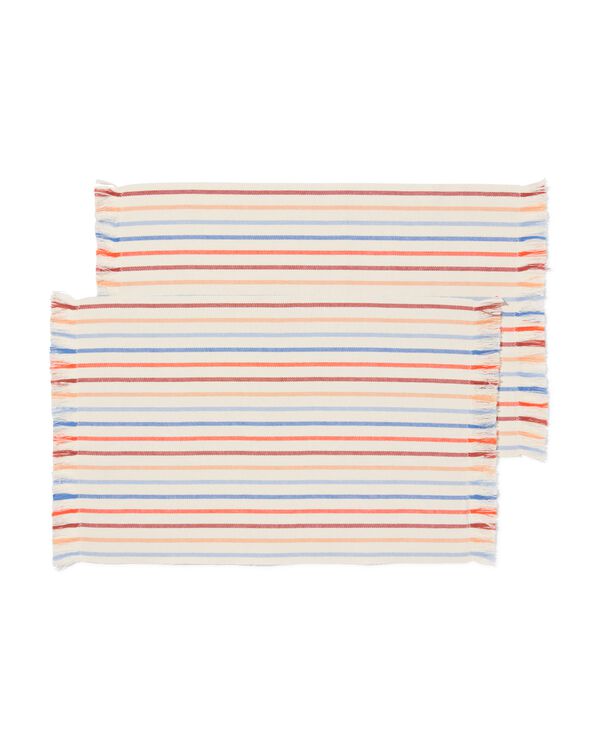 sets de table 35x45 rayures - 2 pi&egrave;ces - 5330025 - HEMA