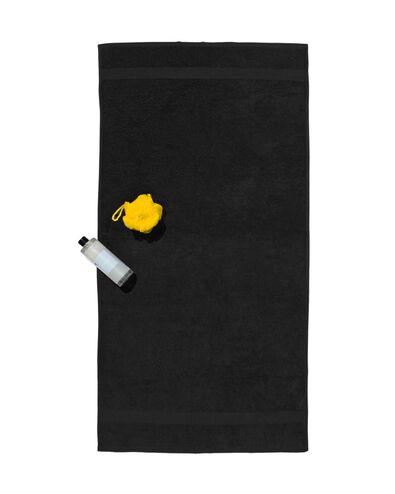 serviette de bain 70x140 qualit&eacute; &eacute;paisse noir noir serviette 70 x 140 - 5210137 - HEMA