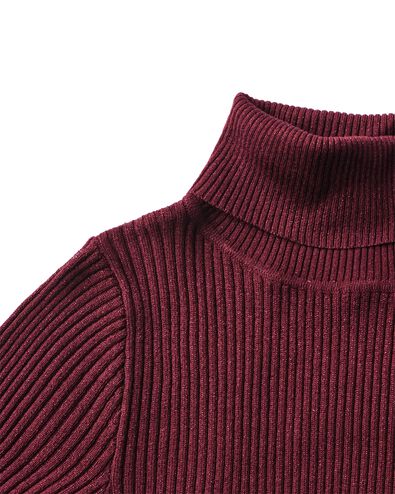 damestrui Nova rib bordeauxrood bordeauxrood - 36215370BURGUNDYRED - HEMA