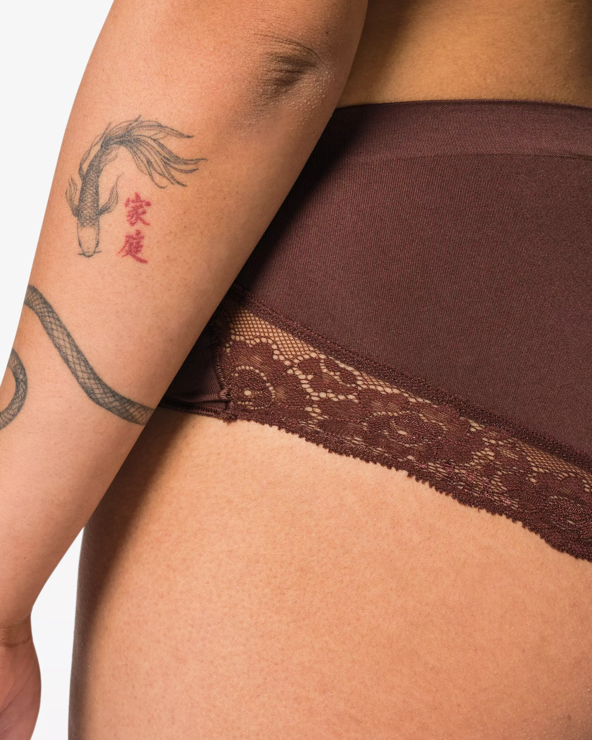 culotte hipster femme sans coutures microfibre avec dentelle