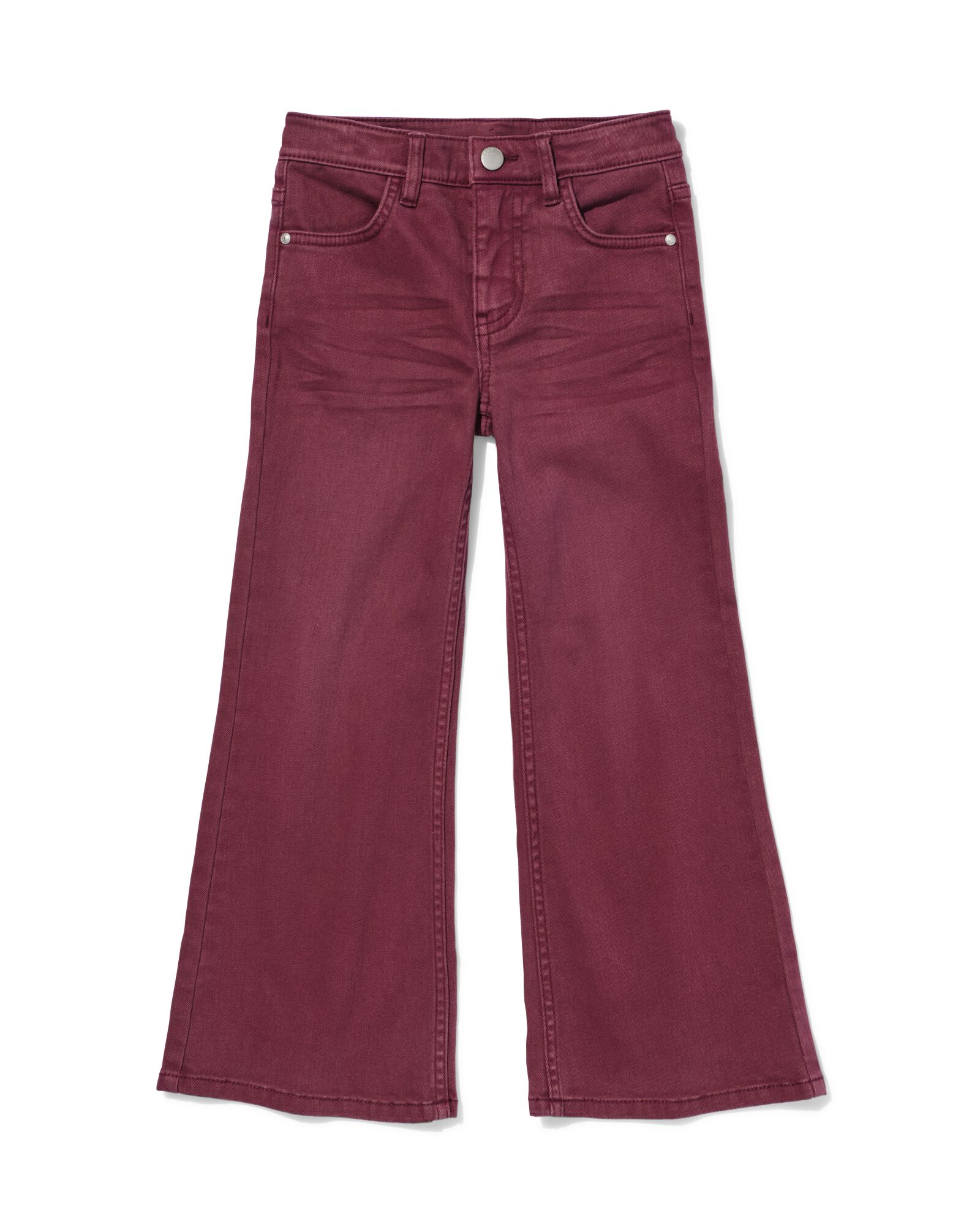 kinderjeans bootcut bordeauxrood bordeauxrood - 30867564BURGUNDYRED - HEMA