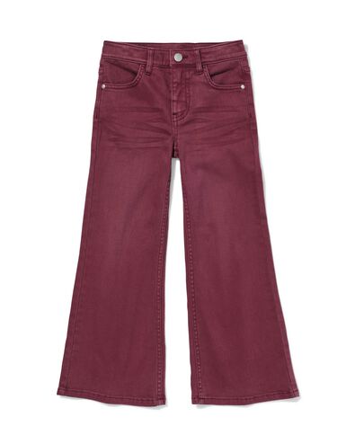 kinderjeans bootcut bordeauxrood bordeauxrood - 30867564BURGUNDYRED - HEMA