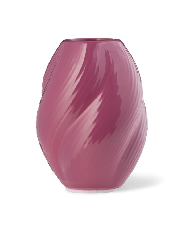 vaas voor geurstokjes ⌀7x10cm keramiek twist aubergine