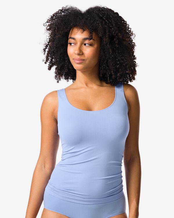 d&eacute;bardeur femme sans coutures microfibre bleu bleu - 19602974BLUE - HEMA