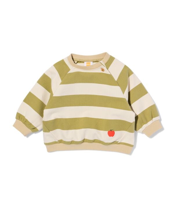 babytrui strepen groen groen - 33103280GREEN - HEMA
