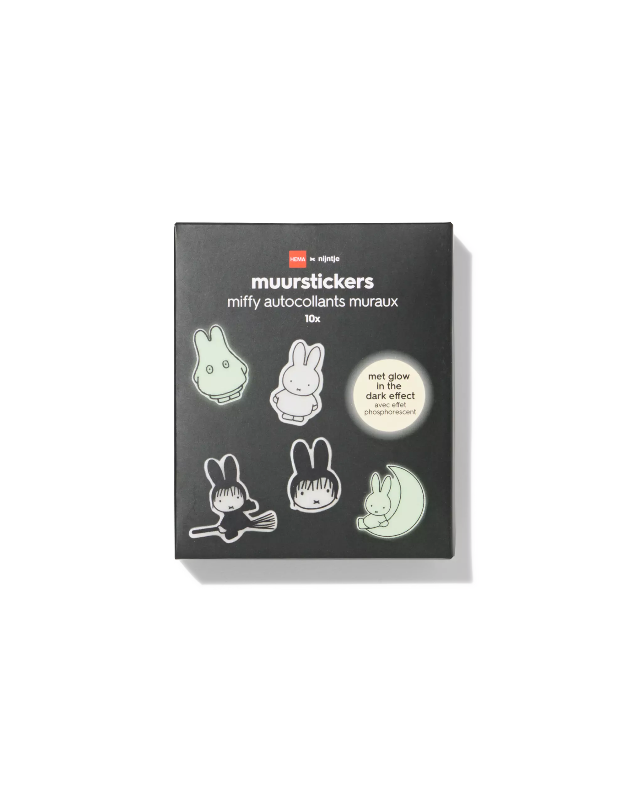 autocollants muraux miffy phosphorescents Halloween - 10 pièces