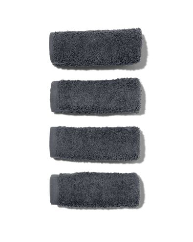 4er-Pack Gesichtst&uuml;cher, 30 x 30 cm, schwere Qualit&auml;t, grau - 5210074 - HEMA