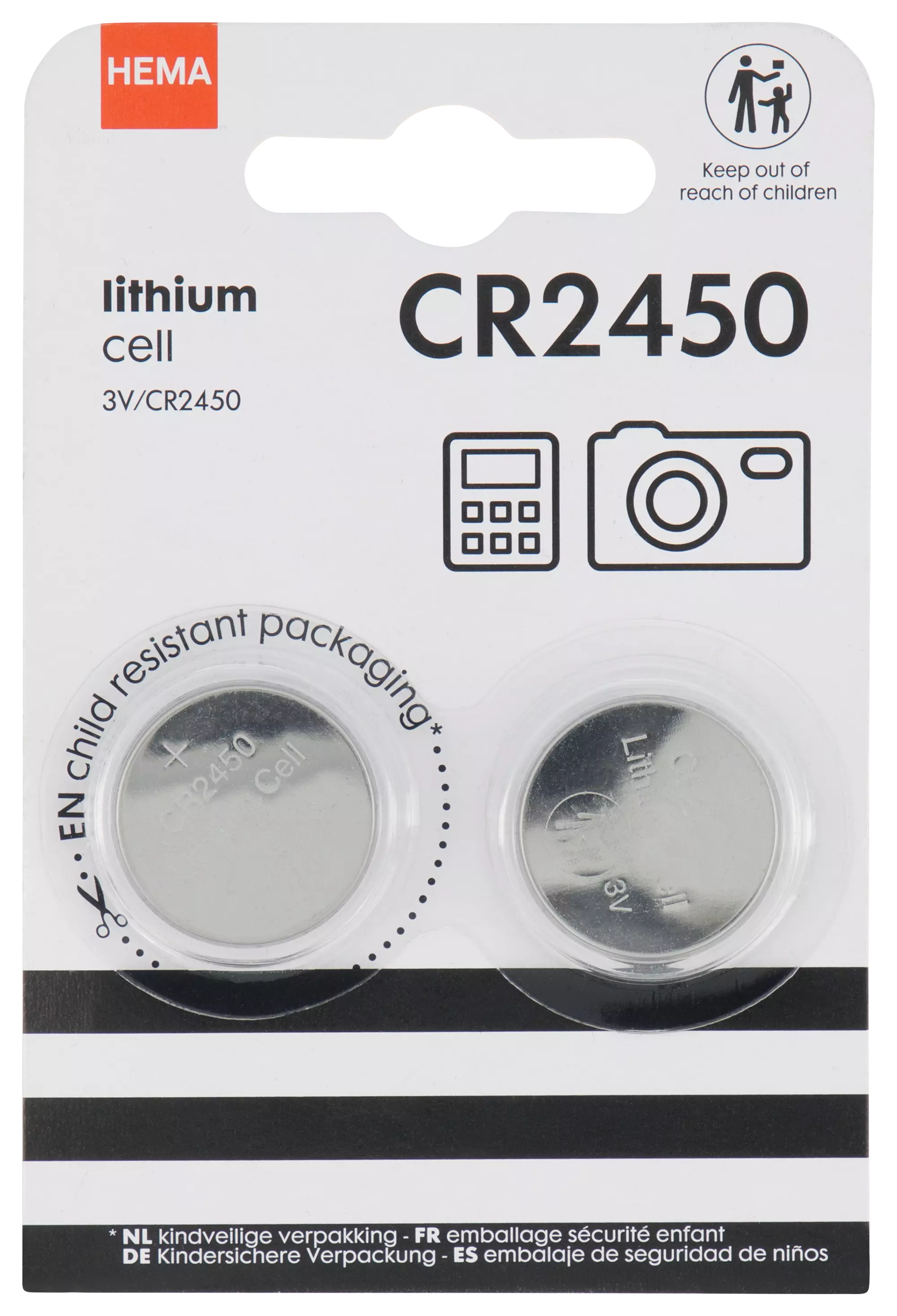 CR2450 lithium batterijen - 2 stuks