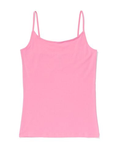 d&eacute;bardeur femme coton bretelles spaghetti rose rose - 19602403PINK - HEMA
