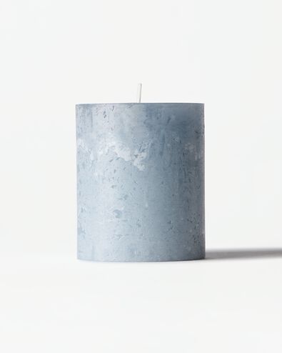 bougie rustique &Oslash;7x8 cm bleu clair bleu clair 7 x 8 - 13502912 - HEMA