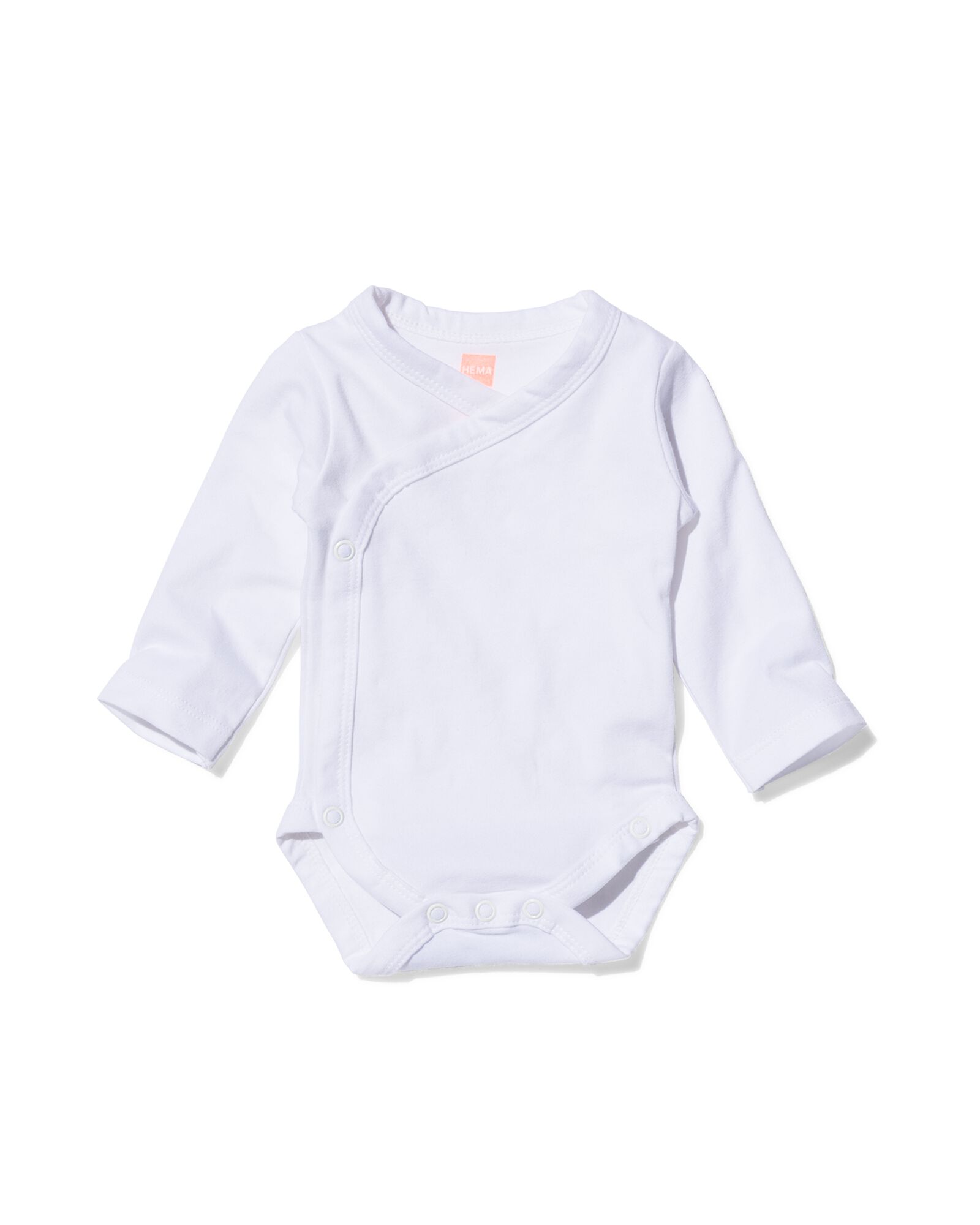 body crois&eacute; en coton biologique stretch - 2 pi&egrave;ces blanc blanc - 33374320WHITE - HEMA