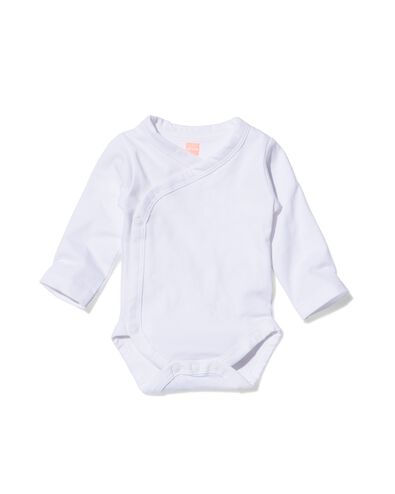 body crois&eacute; en coton biologique stretch - 2 pi&egrave;ces blanc blanc - 33374320WHITE - HEMA