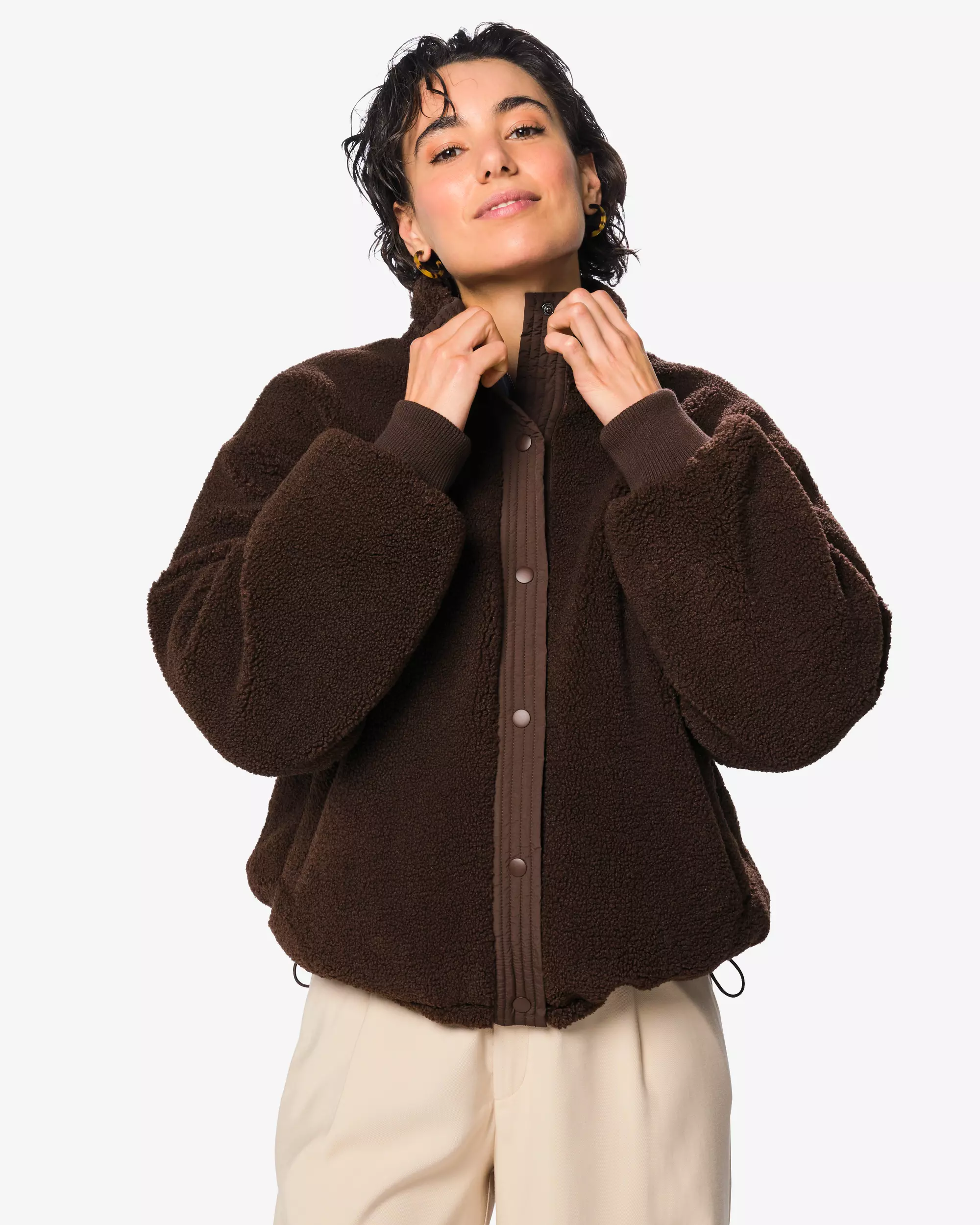 Wendbare Damenjacke aus Teddystoff 