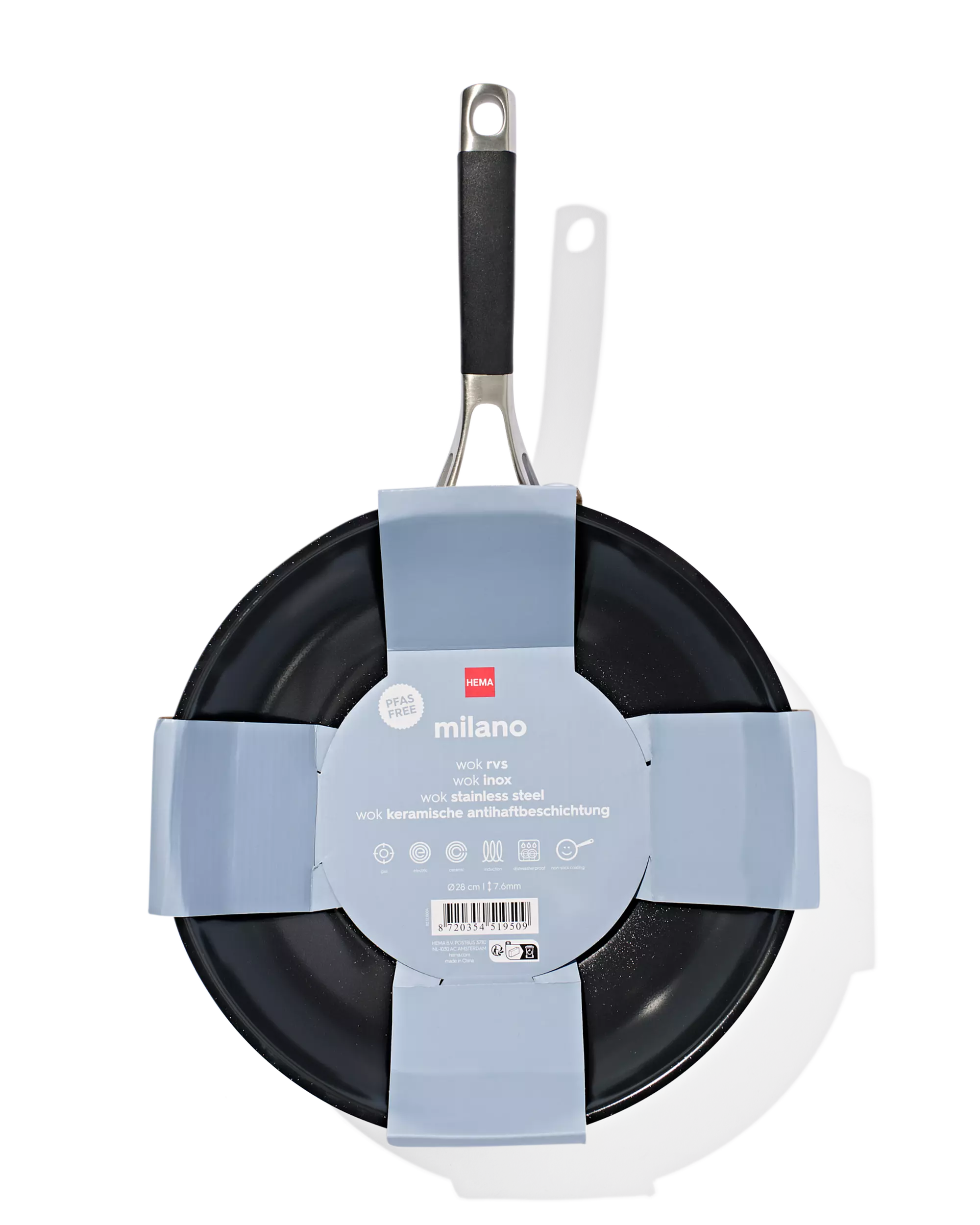 wok Ø28 cm Milano sans PFAS