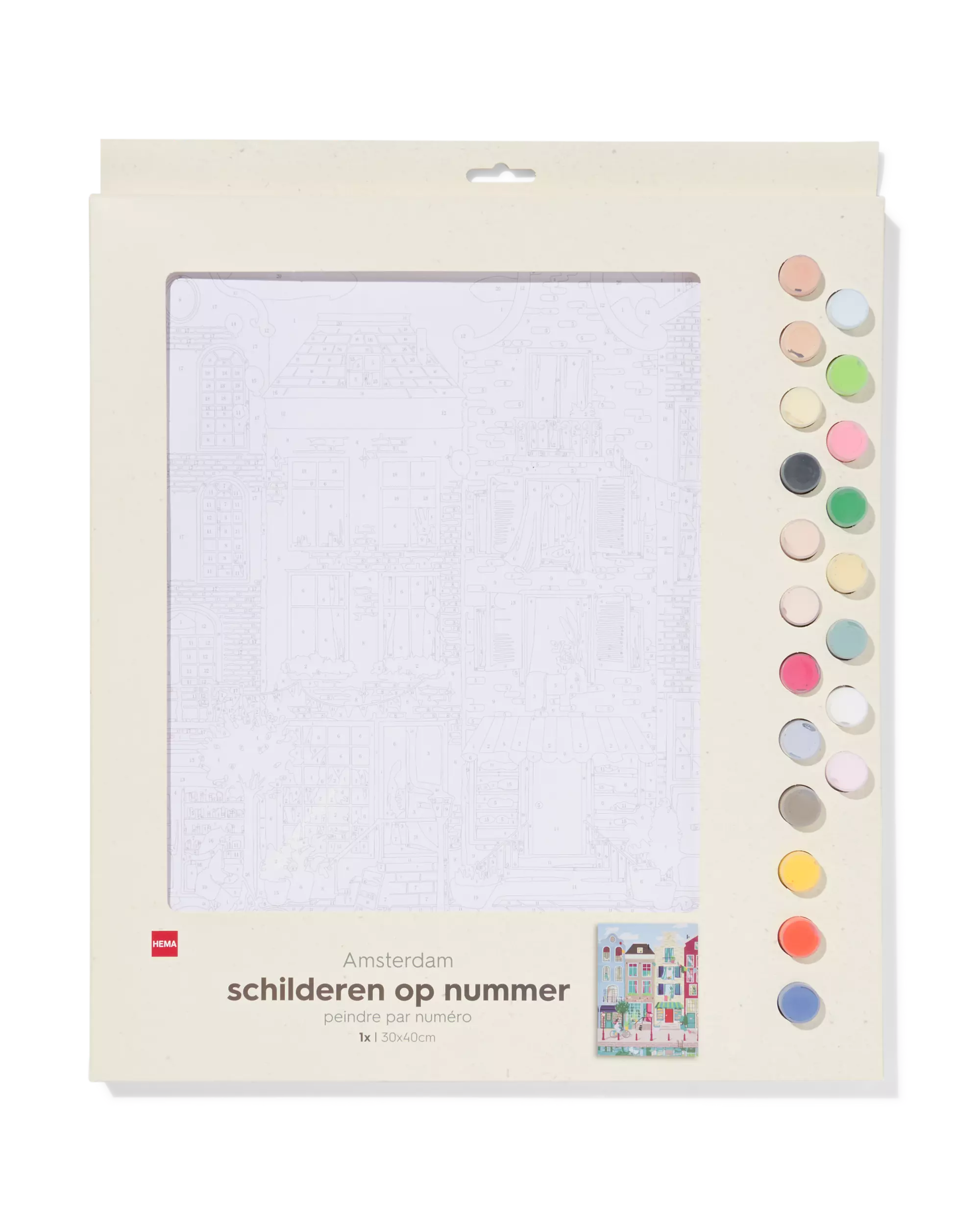 schilderen op nummer 30x40cm Amsterdam 
