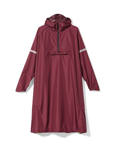 regenponcho voor volwassenen Puck  donkerrood donkerrood - 34460270DARKRED - HEMA