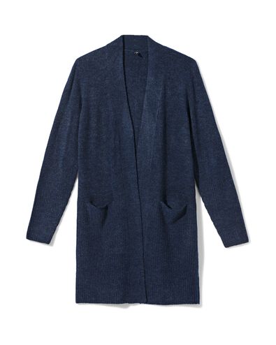 damesvest Lana acryl donkerblauw donkerblauw - 36307150DARKBLUE - HEMA