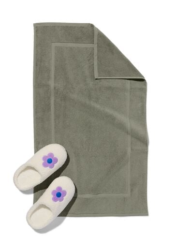 tapis de bain 50x85 qualit&eacute; &eacute;paisse vert arm&eacute;e - 5245407 - HEMA