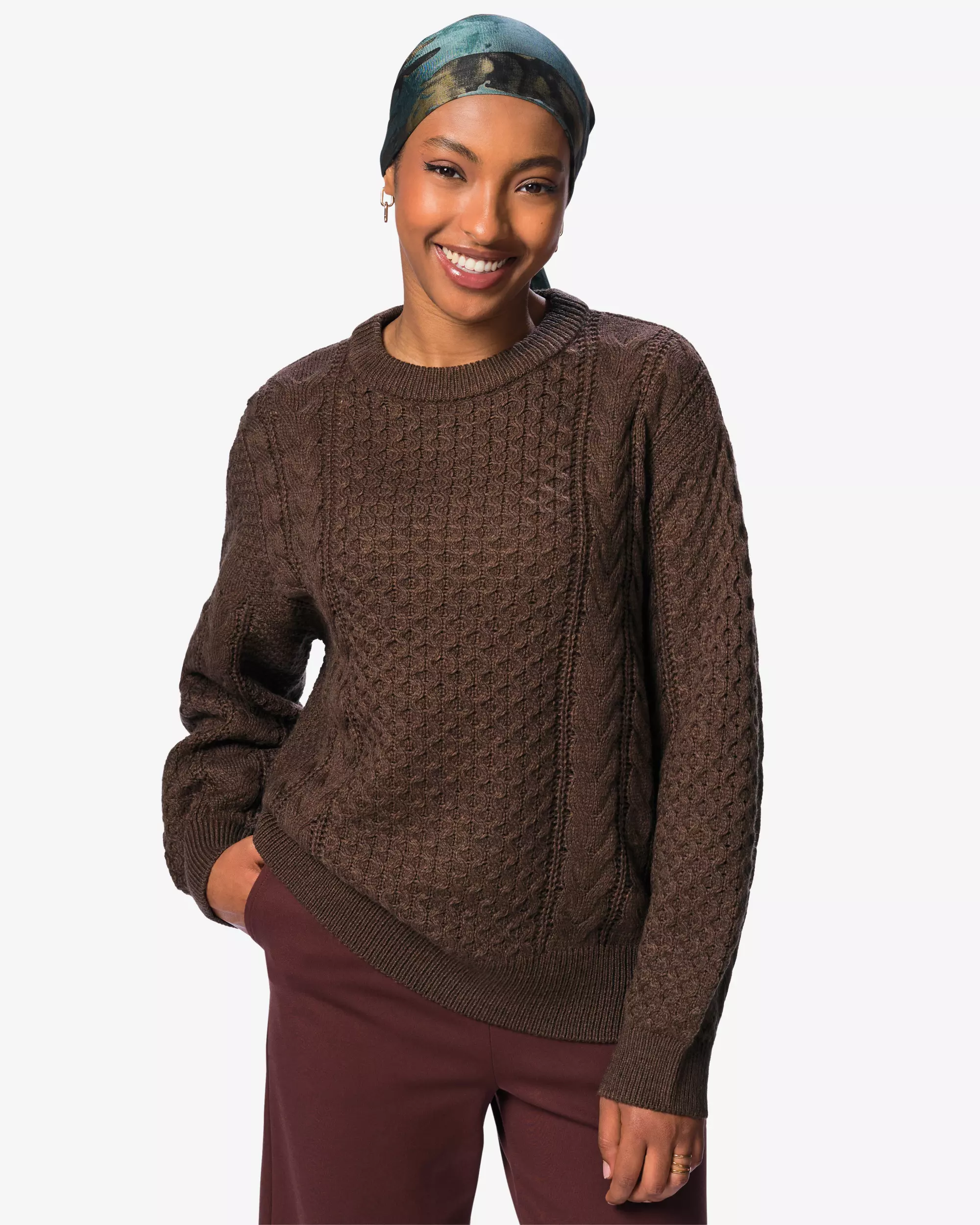 pull femme torsades grosse maille