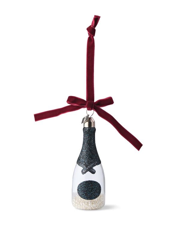 kersthanger 12.3cm glas champagnefles