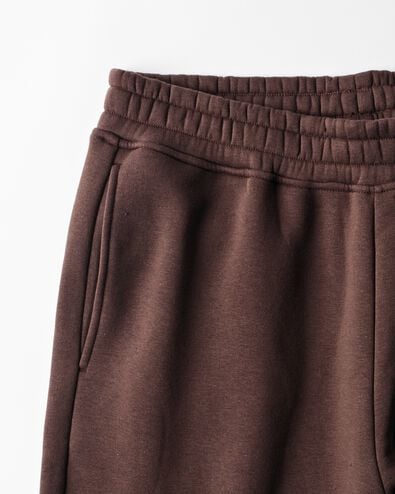 herenbroek regular fit sweatstof donkerbruin donkerbruin - 2101250DARKBROWN - HEMA