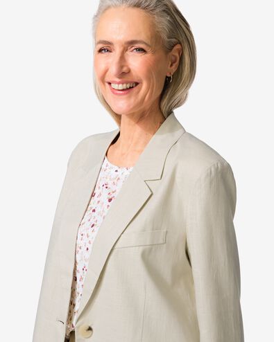 blazer femme Isla avec lin sable sable - 36219560SAND - HEMA